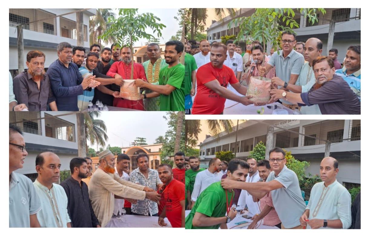 বৃক্ষরোপণ কর্মসূচিকে ঘিরে পূবাইলে কোকো স্মৃতি ফুটবল ম্যাচ অনুষ্ঠিত